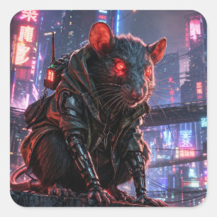 Adesivo Quadrado CyberRat