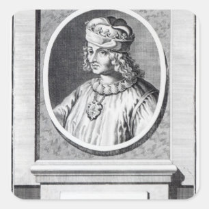 Adesivo Quadrado D Anjou de Rene, rei de Nápoles
