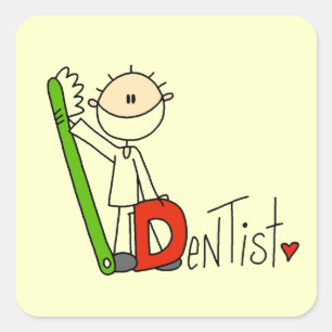 Adesivo Quadrado D é de Dentista