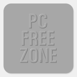 Adesivo quadrado da cinza da Zona Livre PC