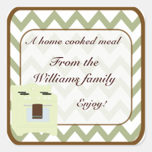 Adesivo Quadrado Da Cozinha de Chevron Pequeno Verde/Castanho