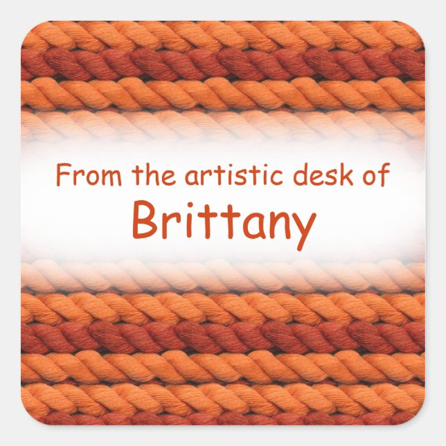 Adesivo Quadrado Da mesa artística dos autocolantes de fios (Frente)