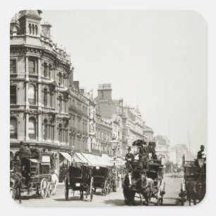 Adesivo Quadrado Da vista rua de Oxford para baixo, Londres (foto
