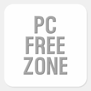 adesivo quadrado da Zona Livre PC