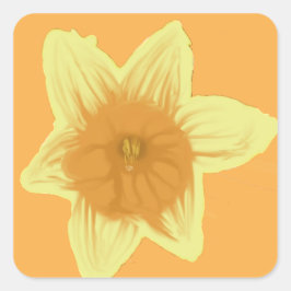 Adesivo Quadrado Daffodil Square Sticker Orange Amarelo