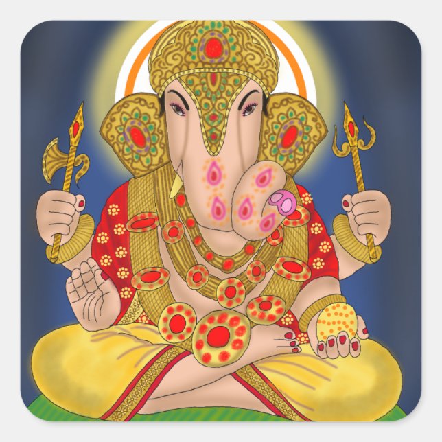 Adesivo Quadrado Dagduseth Ganesha Sticker (Frente)
