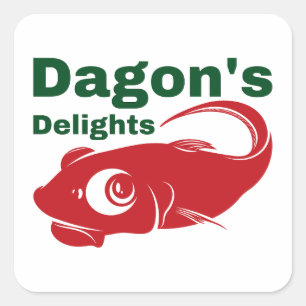Adesivo Quadrado Dagon's Delights Seafood