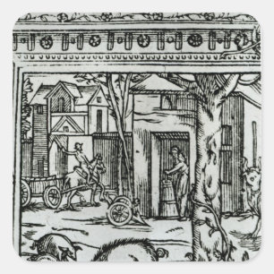 Adesivo Quadrado d'Agriculture do teatro e de DES de Mesnage