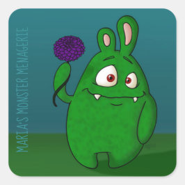 Adesivo Quadrado Dahlia, autocolante