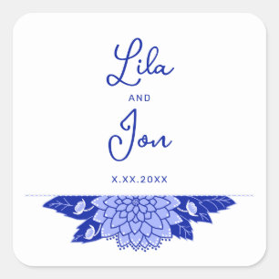 Adesivo Quadrado Dahlia Autocolantes personalizados