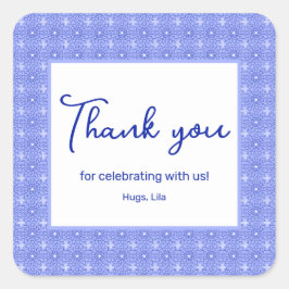 Adesivo Quadrado Dahlia Flowers Personalizados Stickers