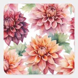 Adesivo Quadrado Dahlia Painting