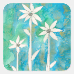 Adesivo Quadrado Daisies I