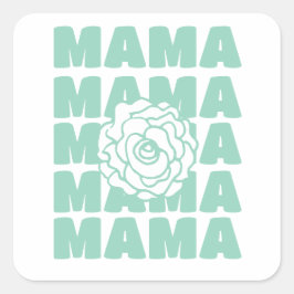 Adesivo Quadrado Daisy Floral Mama 