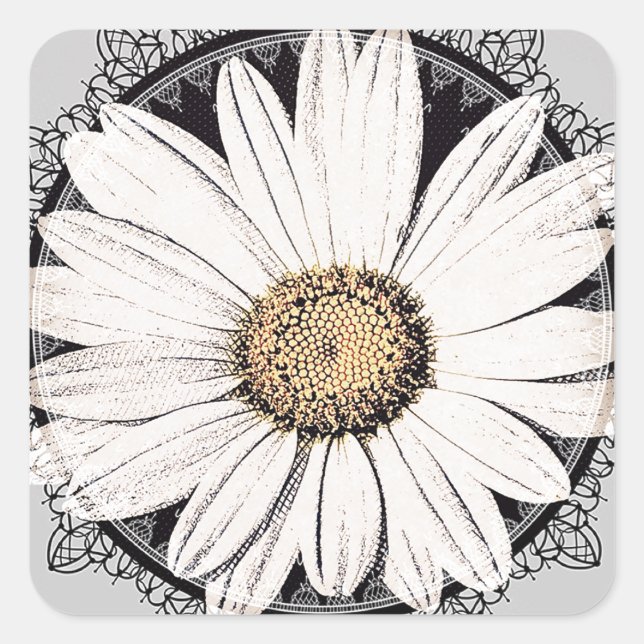 Adesivo Quadrado Daisy Mae Sticker (Frente)