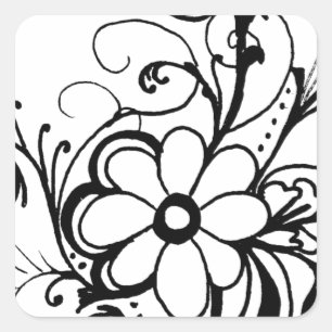 Adesivo Quadrado daisy.png preto