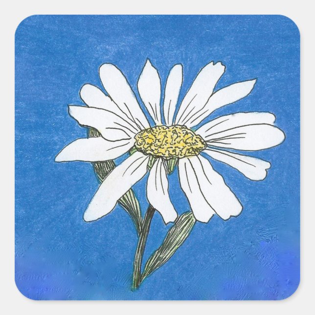 Adesivo Quadrado Daisy Sticker (Frente)