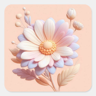 Adesivo Quadrado Daisy sticker