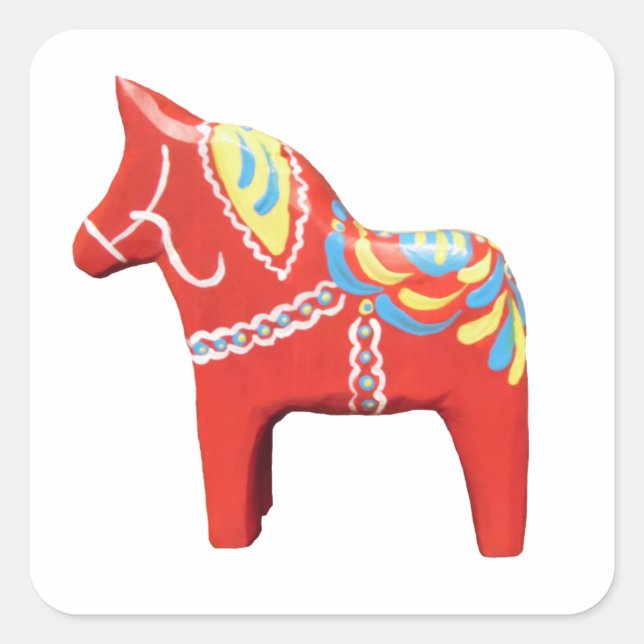 Adesivo Quadrado Dala Horse Sticker (Frente)