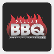 Dallas CHURRASCO Square Stickers