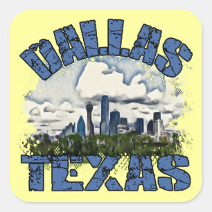 Adesivo Quadrado Dallas, Texas