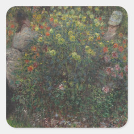 Adesivo Quadrado Damas na Flores Monet 1875