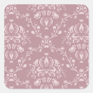 Adesivo Quadrado Damasco roxo e branco