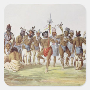 Adesivo Quadrado Dança de Guerra dos Sauks e Raposas