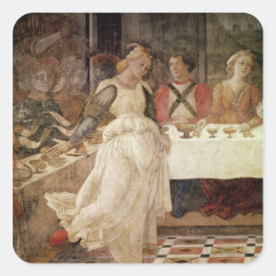 Adesivo Quadrado Dança de Salome no banquete de Herod