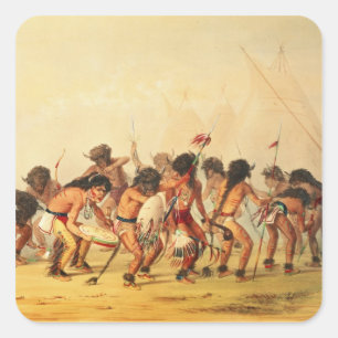 Adesivo Quadrado Dança do búfalo, c.1832