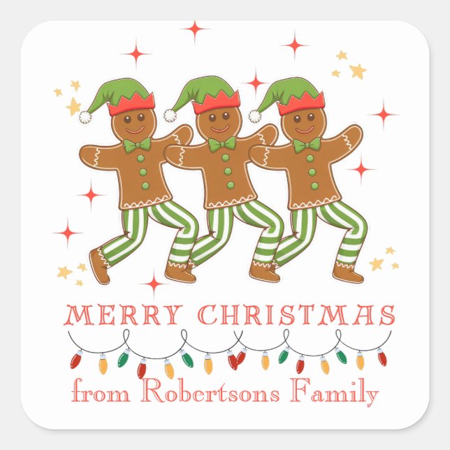 Adesivo Quadrado Dança Personalizada de Pão-Pão-Pão (Frente)