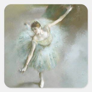 Adesivo Quadrado Dançarina em Green Degas, Arte