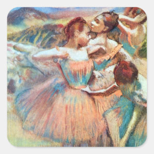Adesivo Quadrado Dançarinas em uma Paisagem por Edgar Degas