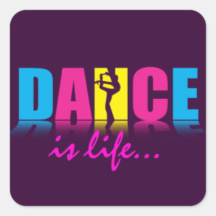 Adesivo Quadrado Dançarino Personalizado