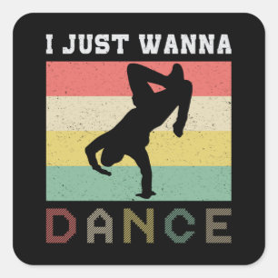 Adesivo Quadrado Dance Dancing Party Music Dancer Sport Dance Idea
