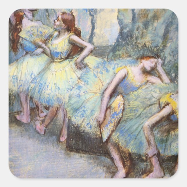 Adesivo Quadrado Dancer Art Dancers, Balé Degas, pintura (Frente)