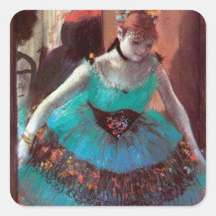 Adesivo Quadrado Dancer deixando seu vestiário em Degas