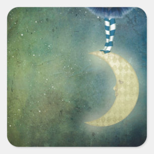 Adesivo Quadrado dancer on the moon