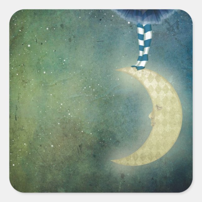 Adesivo Quadrado dancer on the moon (Frente)