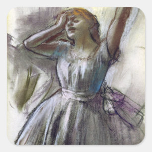 Adesivo Quadrado Dancer Stretching de Degas