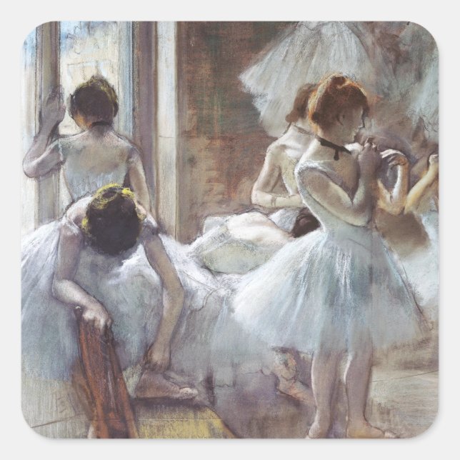 Adesivo Quadrado Dancers Edgar Degas (Frente)