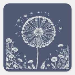 Adesivo Quadrado Dandelion