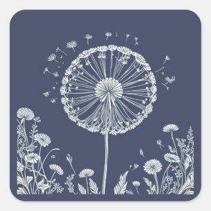 Adesivo Quadrado Dandelion