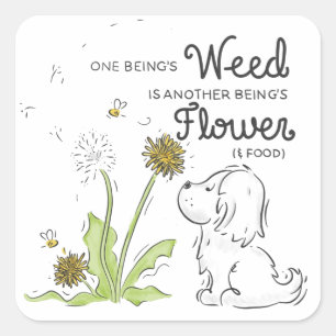Adesivo Quadrado Dandelion Sticker