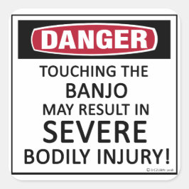 Adesivo Quadrado Danger Banjo