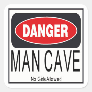 Adesivo Quadrado Danger ManCave Square Sticker