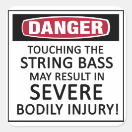 Adesivo Quadrado Danger String Bass