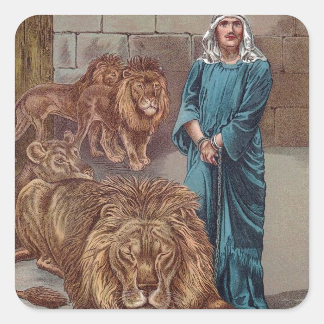 Adesivo Quadrado Daniel Lions Den (Frente)