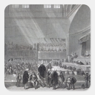 Adesivo Quadrado Daniel O'Connell em julgamento em 1844