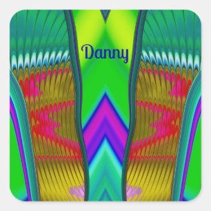 Adesivo Quadrado DANNY ~ Multicolor 3D ~